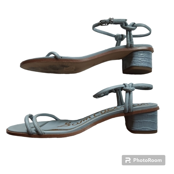 Sam Edelman Womens Isle Blue Ankle Strap Heels Size 9.5M - Picture 7 of 10